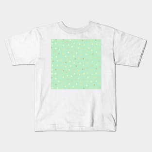 Golden Stars Pastel Pattern Kids T-Shirt